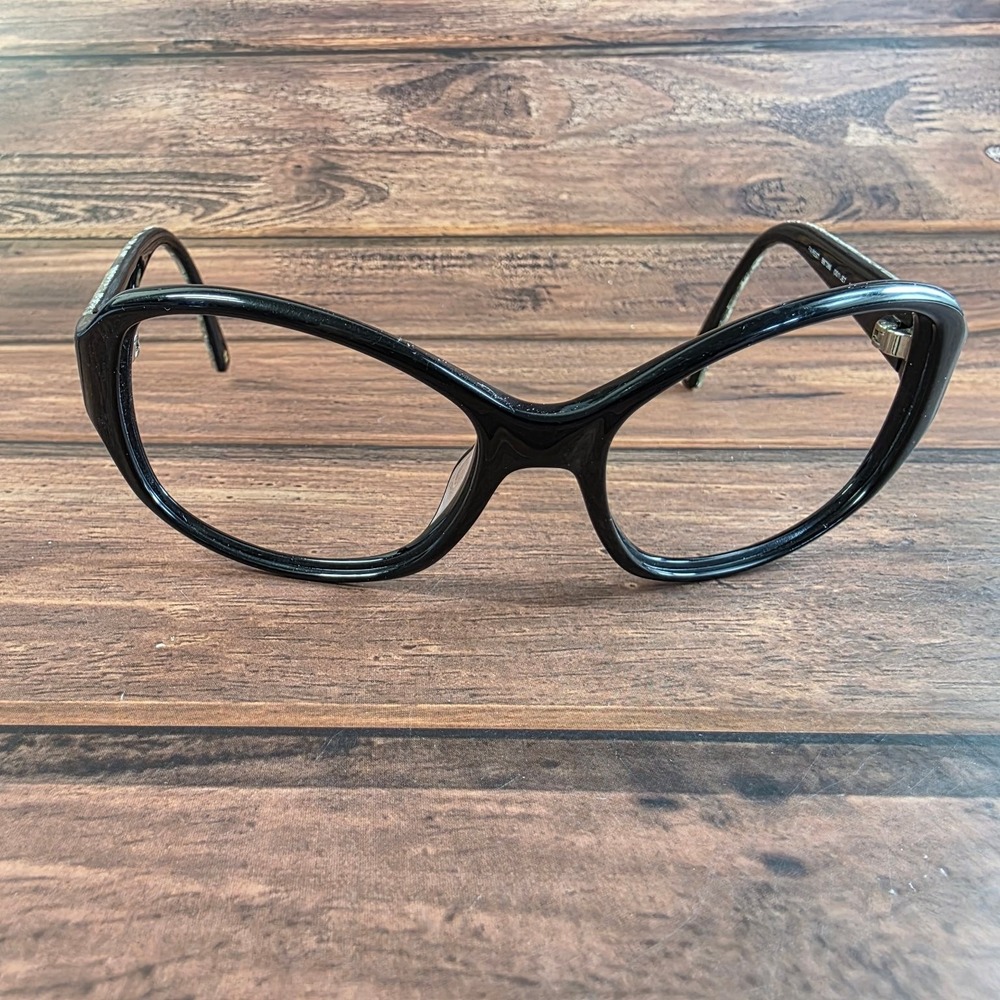 bebe Women's Black Cat-Eye‎ Glasses Frames BB7086 Jet 130mm FRAMES ONLY